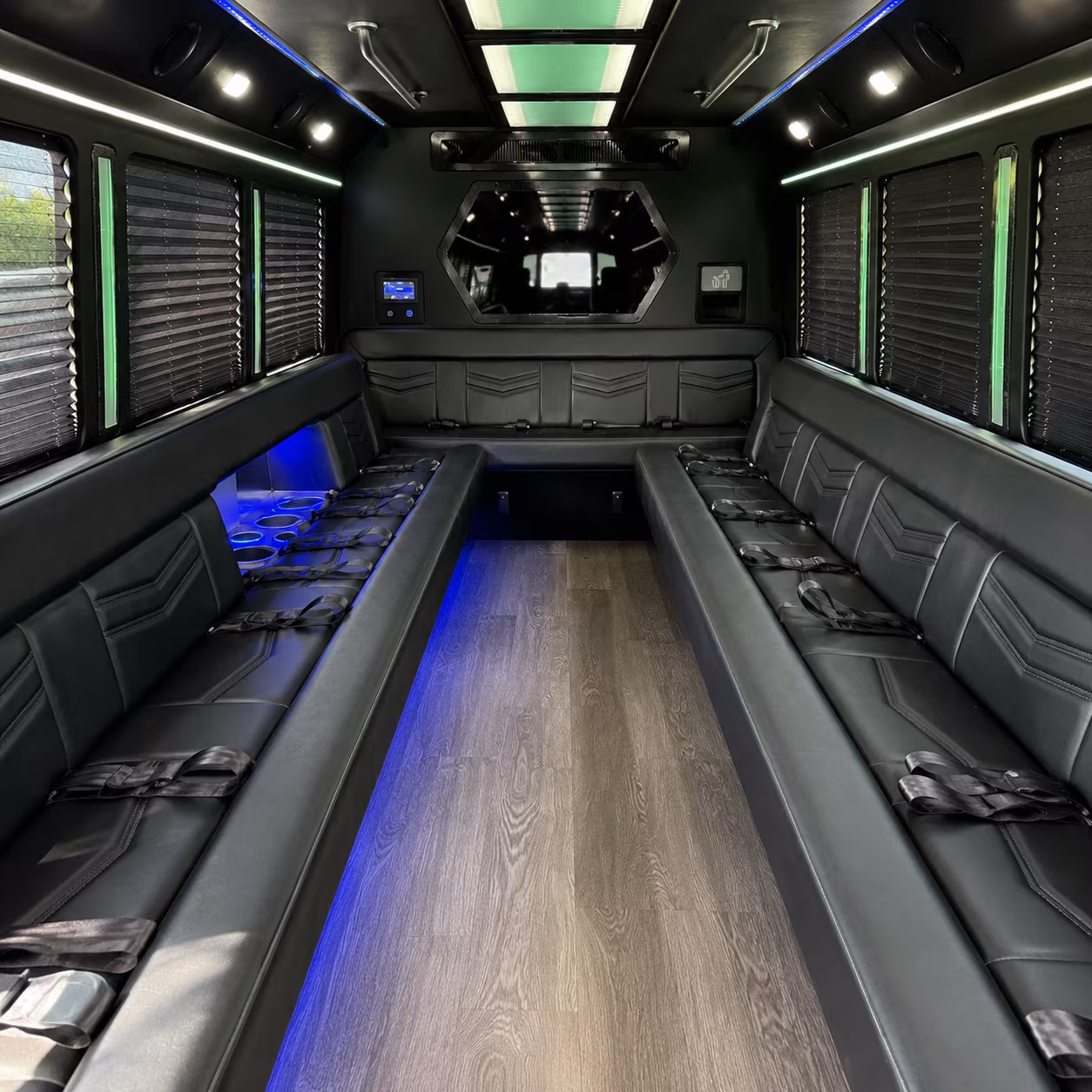 28 Passenger Party Bus Interior