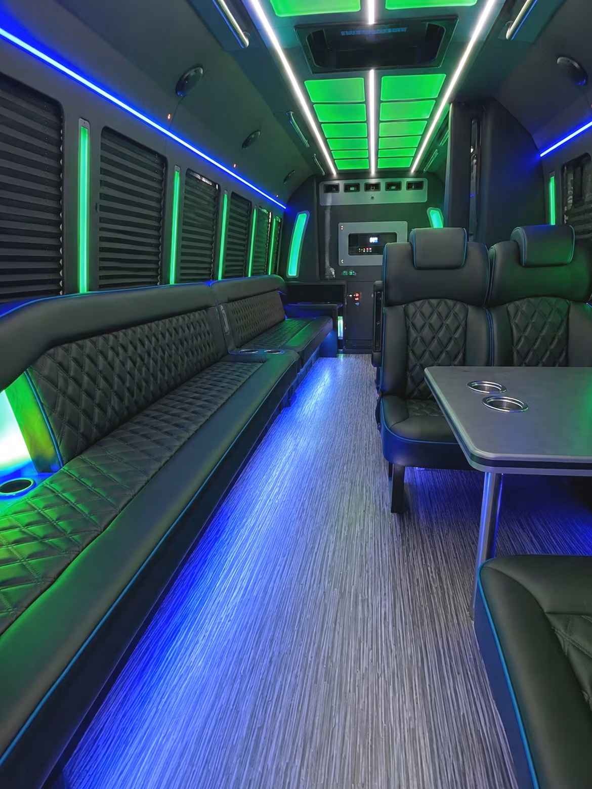 Topeka Bachelor & Bachelorette Transportation party bus interior