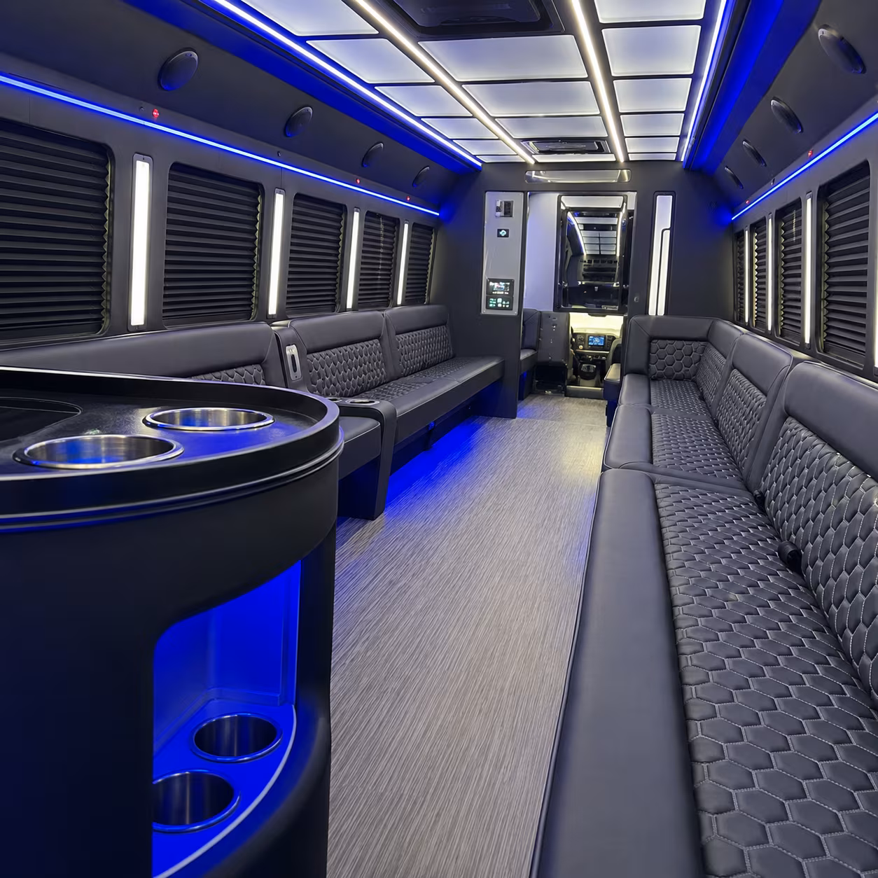 Topeka Private Event Transportation party bus exterior