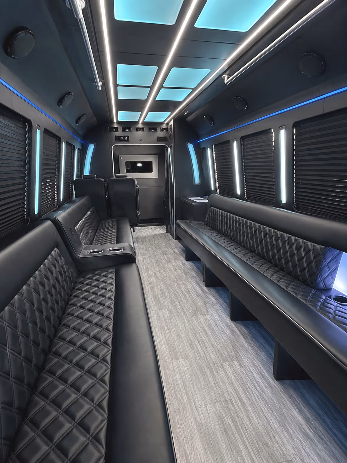 Topeka Private Event Transportation party bus interior