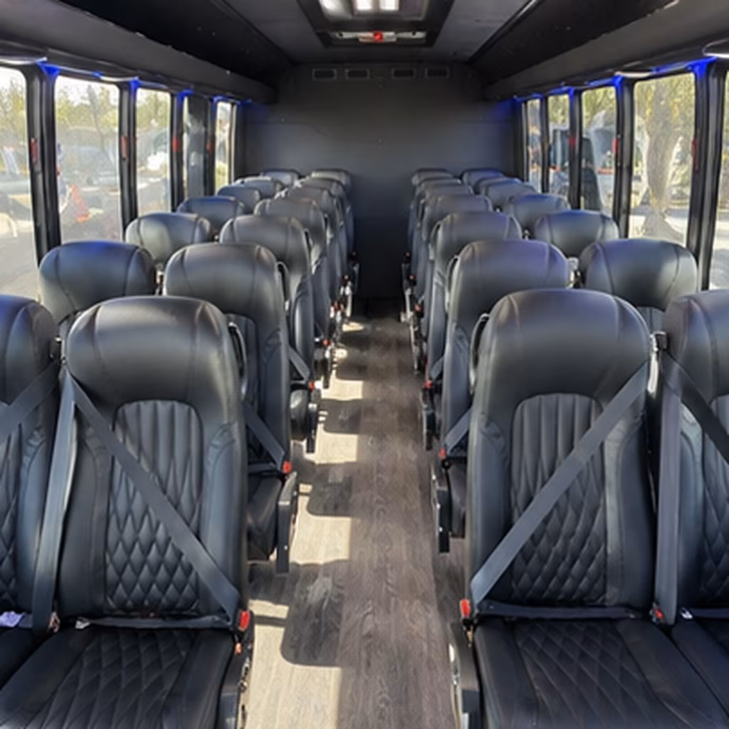 Topeka School Event Transportation party bus interior