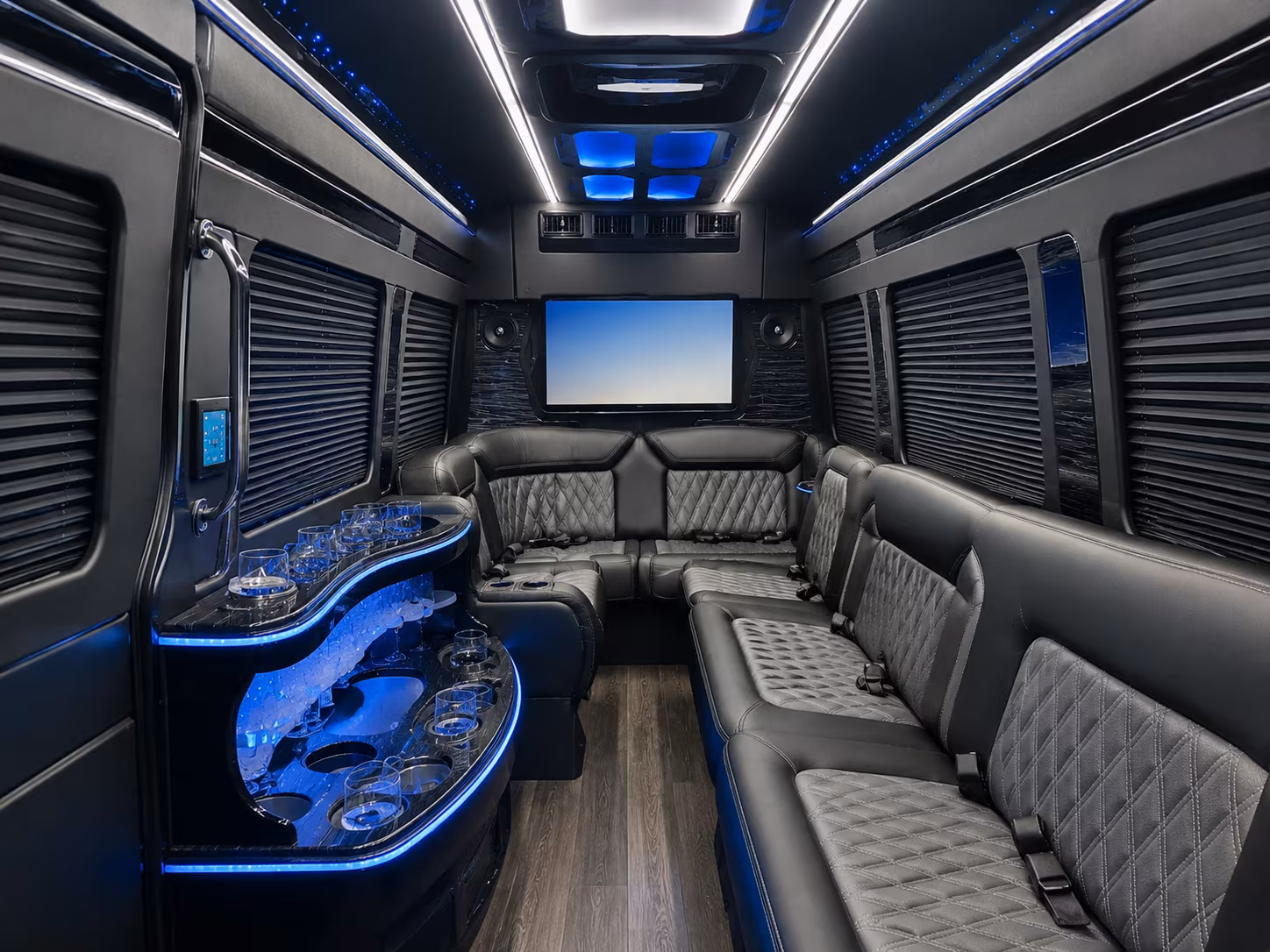 Topeka School Event Transportation party bus exterior