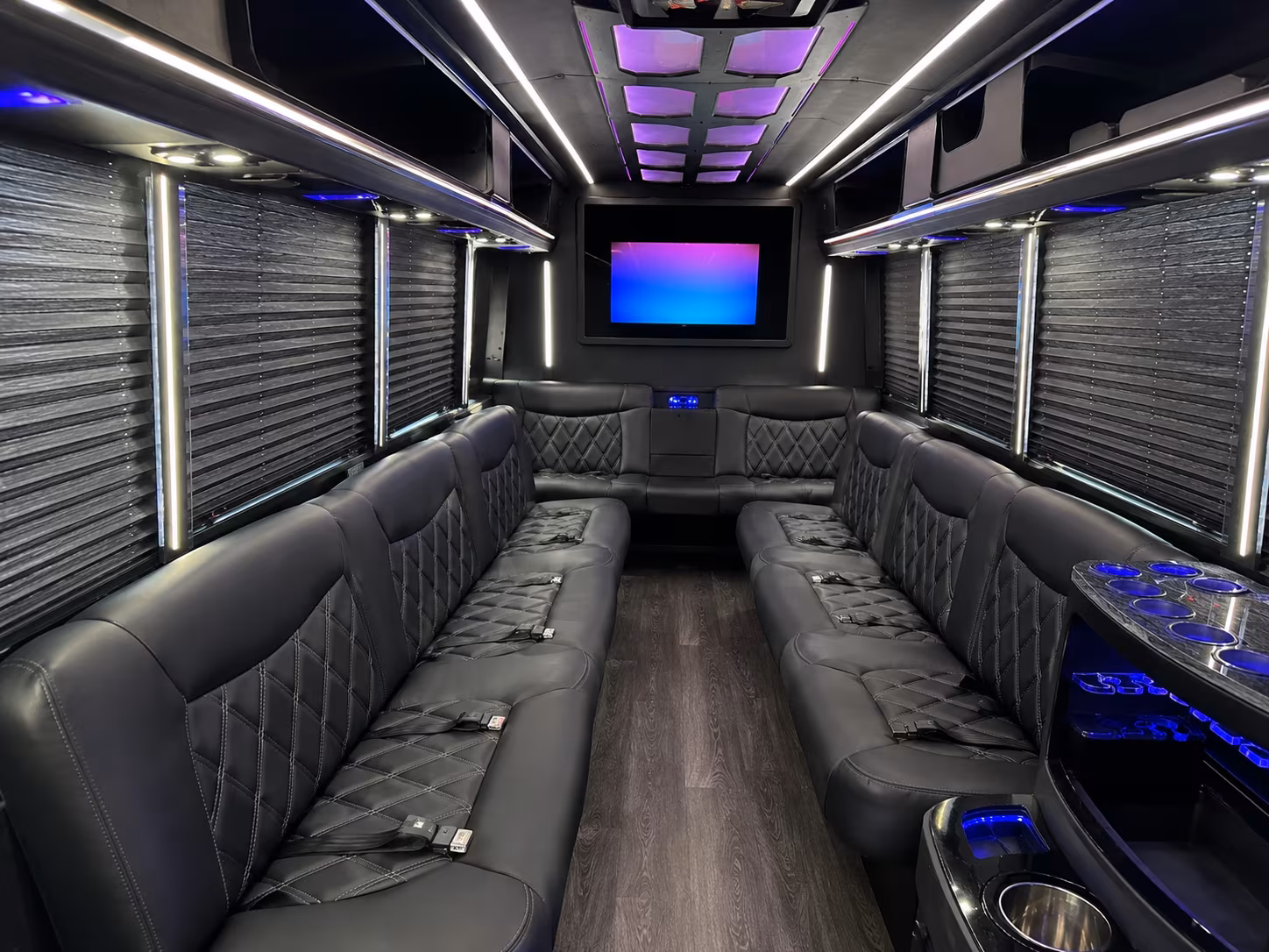 Topeka Sporting Event Transportation party bus exterior