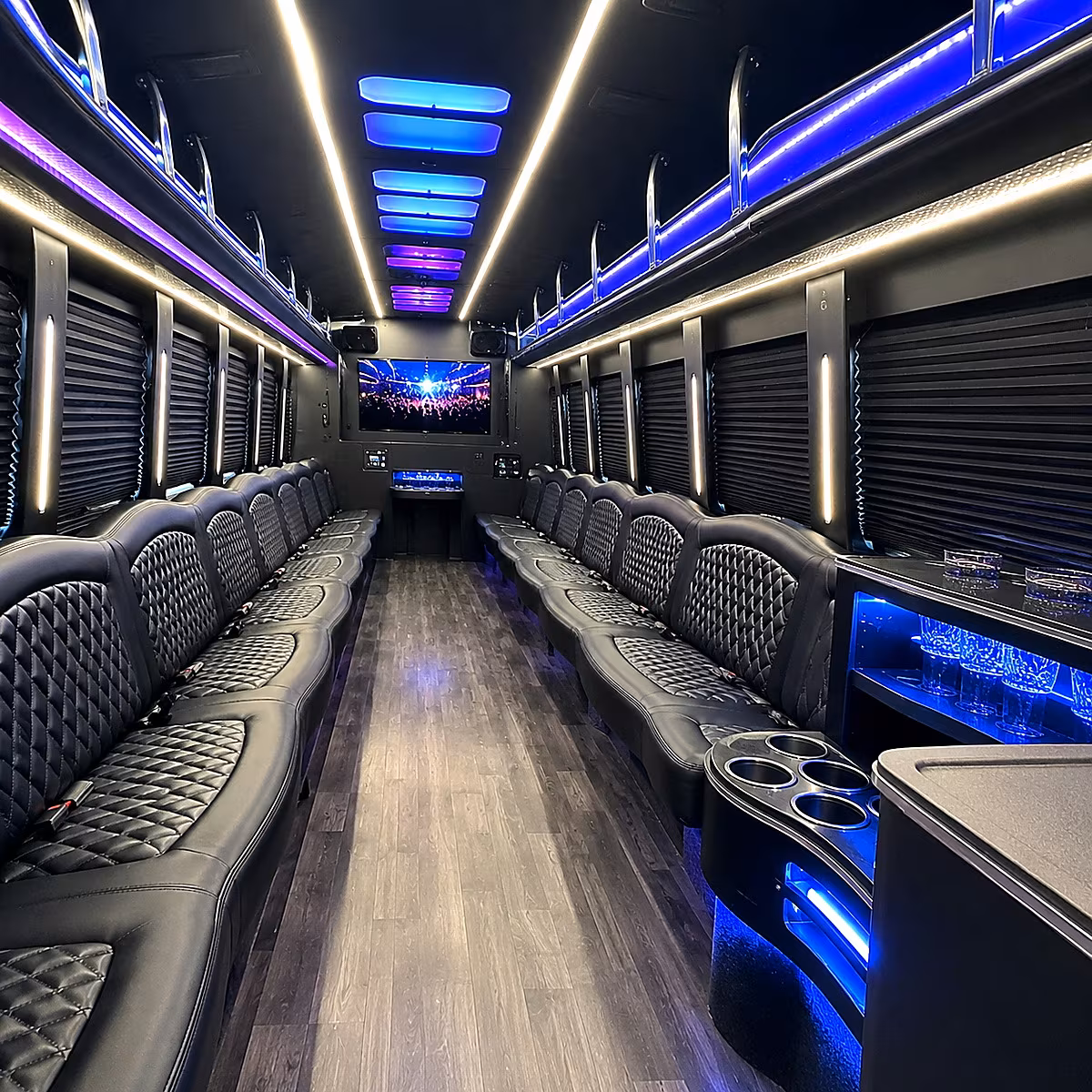 Topeka Winery Tour & Pub Crawl Transportation party bus interior
