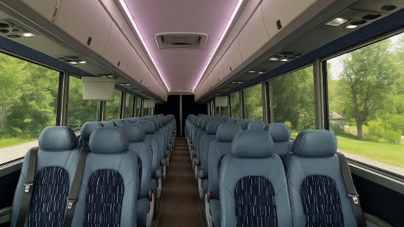 Interior of Topeka Party Bus Company's 25 Passenger Mini Bus in Topeka