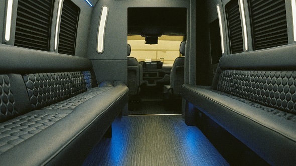 25 passenger party bus interior
