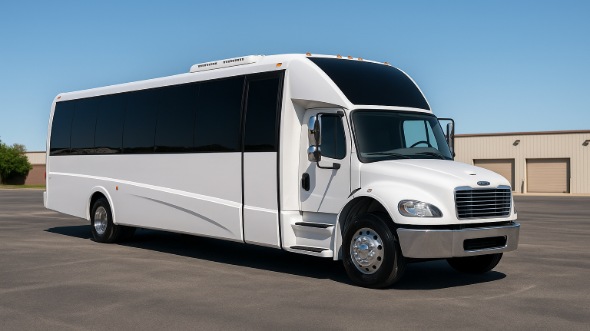 Exterior of Topeka Party Bus Company's 28 Passenger Party Bus in Lenexa