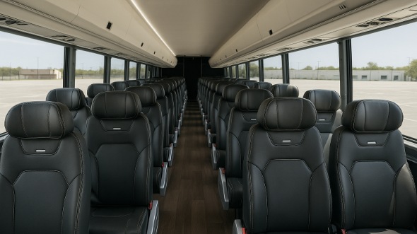 Interior of Topeka Party Bus Company's 35 Passenger Mini Bus in Topeka