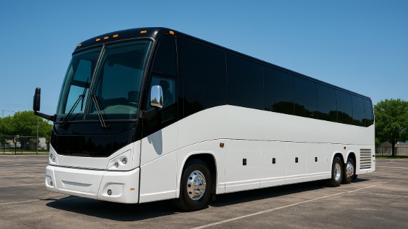 Exterior of Topeka Party Bus Company's 44 Passenger Charter Bus in Topeka
