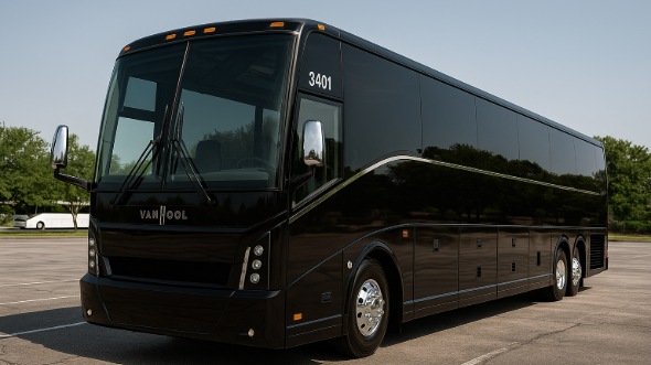 Exterior of Topeka Party Bus Company's 45 Passenger Charter Bus in Topeka