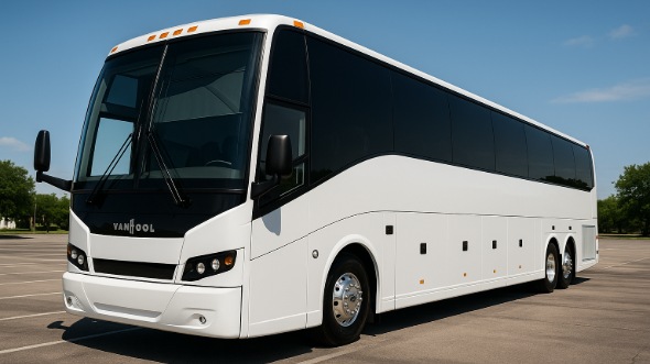 Exterior of Topeka Party Bus Company's 50 Passenger Party Bus in Olathe