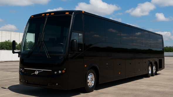Exterior of Topeka Party Bus Company's 54 Passenger Charter Bus in Topeka