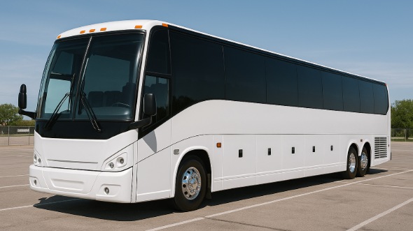 Exterior of Topeka Party Bus Company's 55 Passenger Charter Bus in Topeka