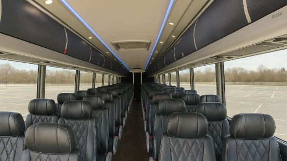 Interior of Topeka Party Bus Company's ADA Charter Bus in Topeka